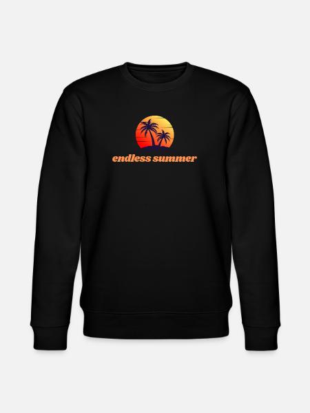 Endless Summer – Sunset & Palm Trees - Stanley/Stella CHANGER Unisex Organic Sweatshirt - black