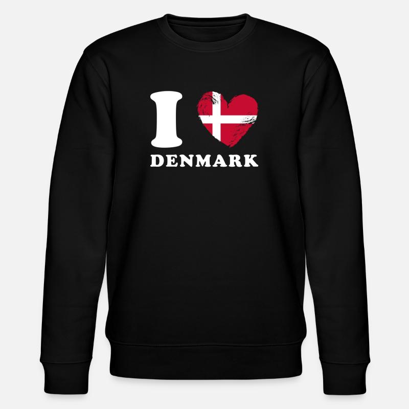 Dänemark J’aime le Danemark - Sweat bio CHANGER Stanley/Stella Unisexe - noir