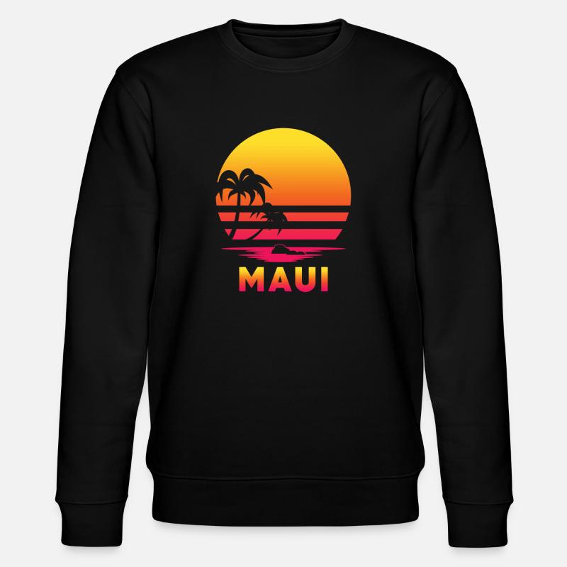 Plage rétro de Maui - Sweat bio CHANGER Stanley/Stella Unisexe - noir