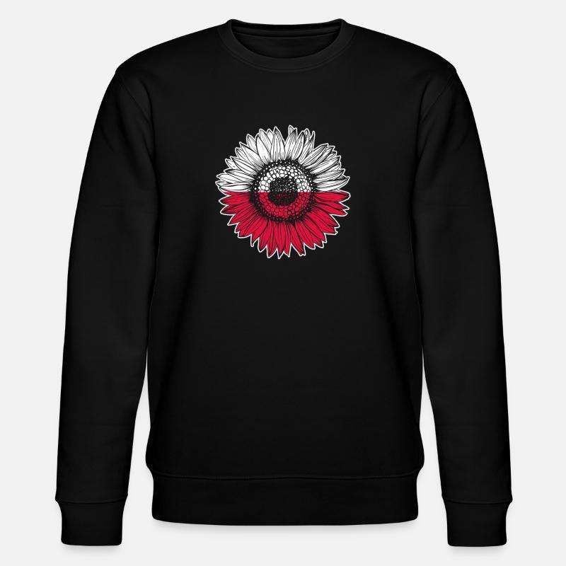 Pologne Drapeau Tournesol - Sweat bio CHANGER Stanley/Stella Unisexe - noir