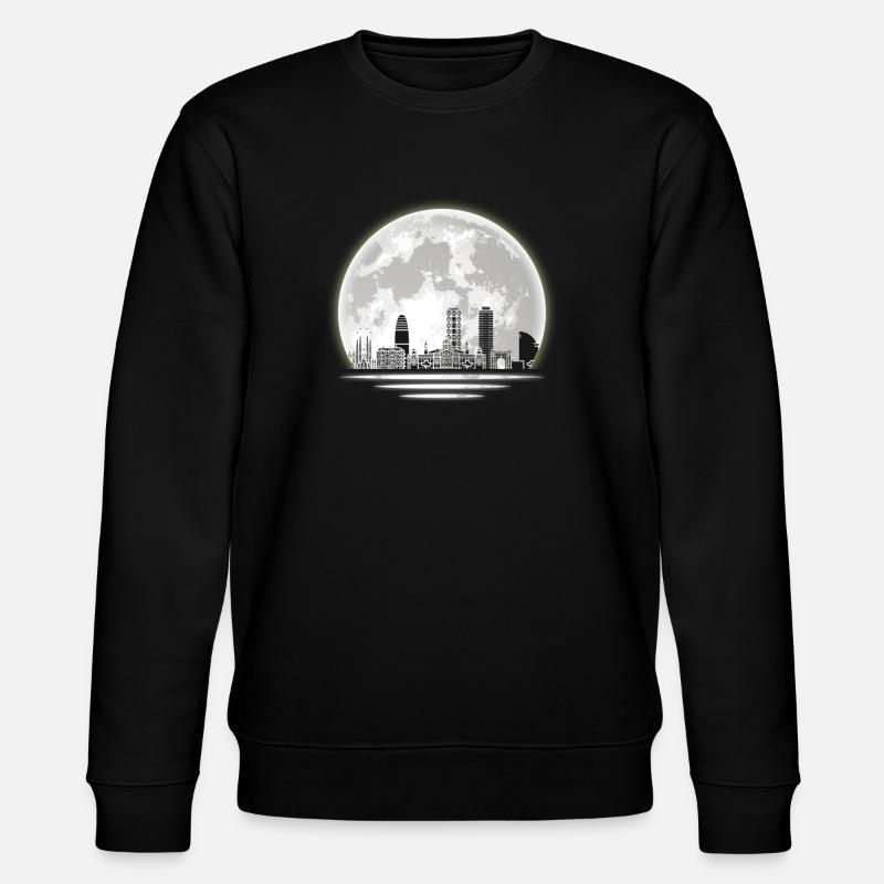 Barcelona Skyline - Stanley/Stella Unisex Bio-Sweatshirt CHANGER  - Schwarz