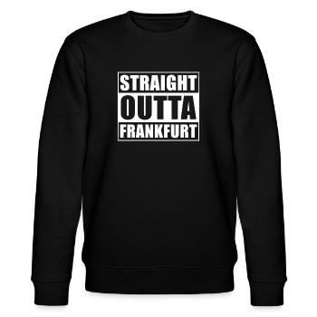 Straight outta Frankfurt - Stanley/Stella Unisex Bio-Sweatshirt CHANGER  - Schwarz - Vorne - Nik (191cm) & Marisol (170cm)