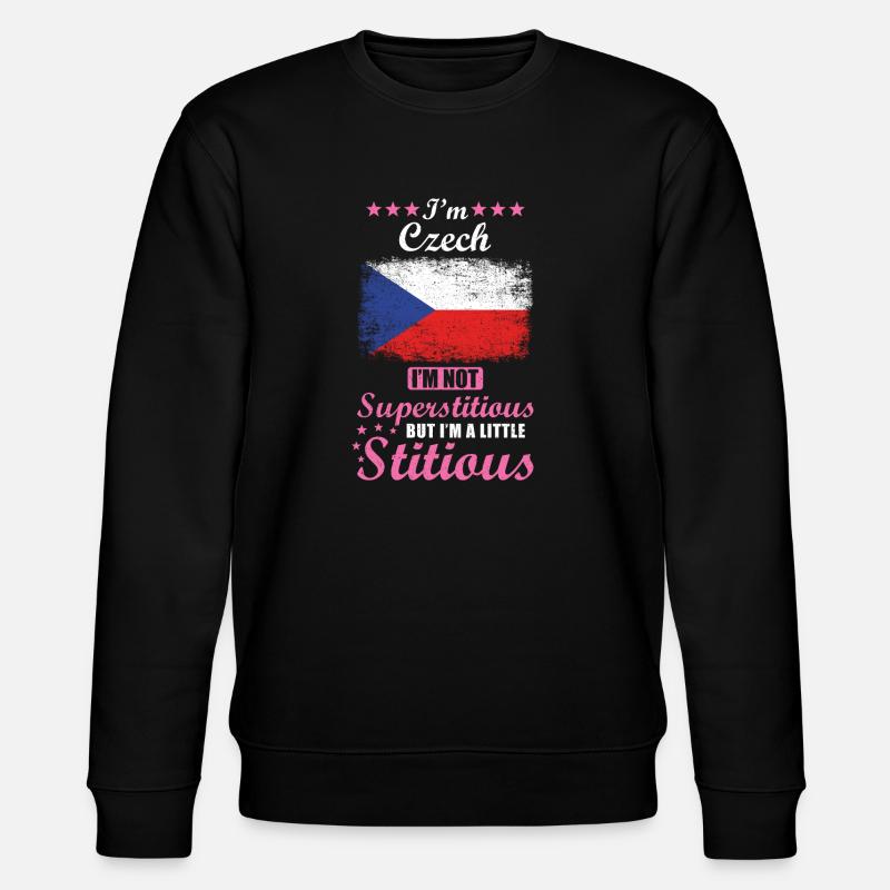 Tchèque Mme Superstitious Stitious - Sweat bio CHANGER Stanley/Stella Unisexe - noir