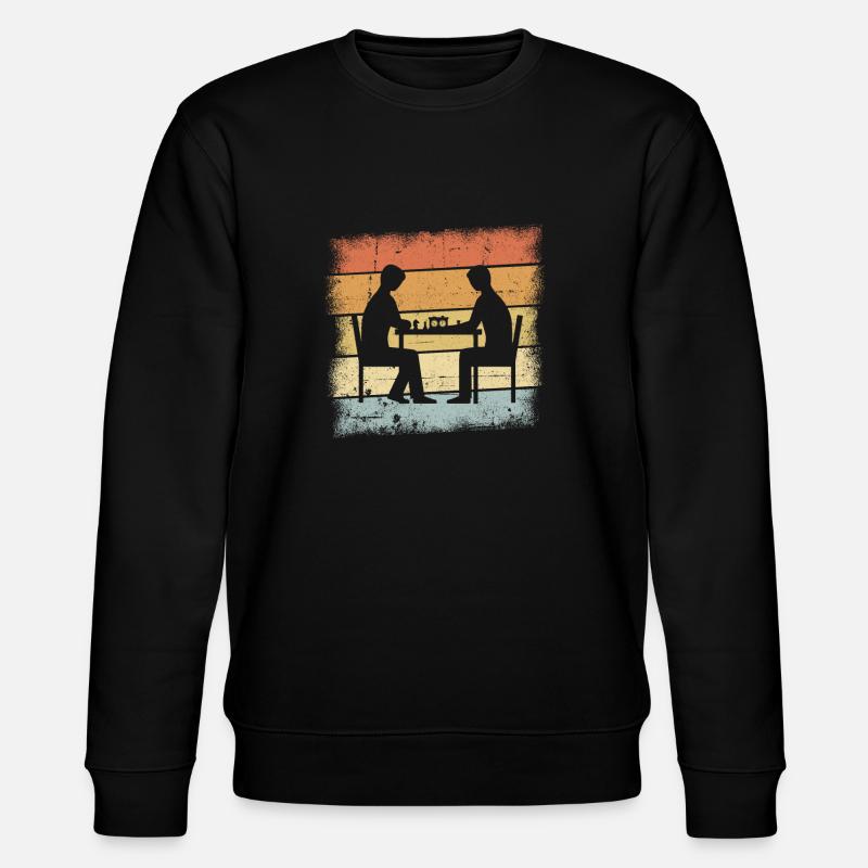 Chess Game Retro Design - Stanley/Stella CHANGER Unisex Organic Sweatshirt - black