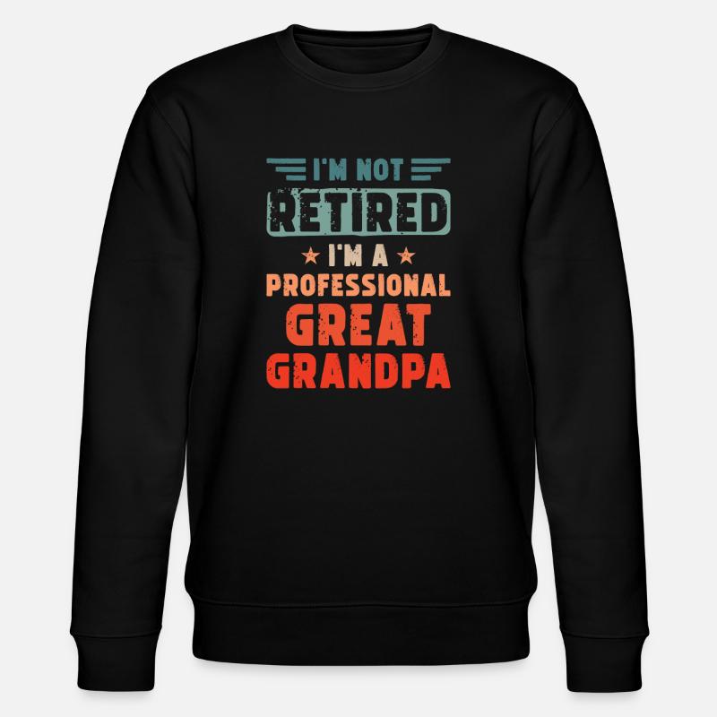 Opa Rente Spruch - Stanley/Stella Unisex Bio-Sweatshirt CHANGER  - Schwarz