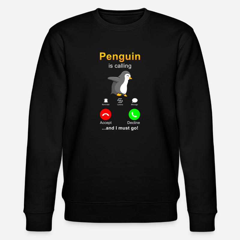 Pinguin is calling - Stanley/Stella Unisex Bio-Sweatshirt CHANGER  - Schwarz