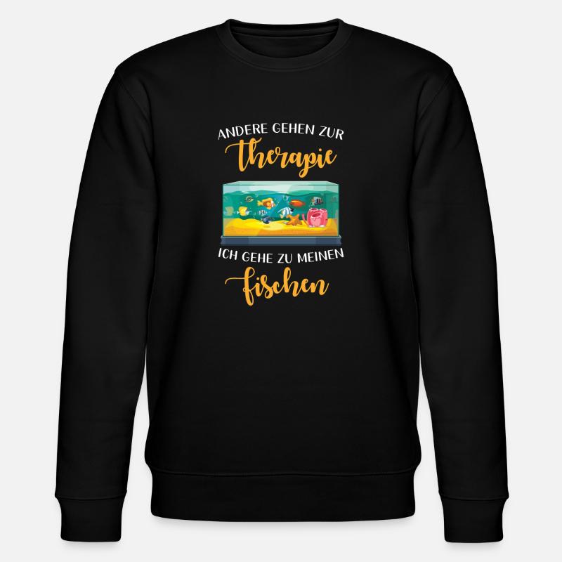 Fische Aquarium Spruch lustig - Stanley/Stella Unisex Bio-Sweatshirt CHANGER  - Schwarz