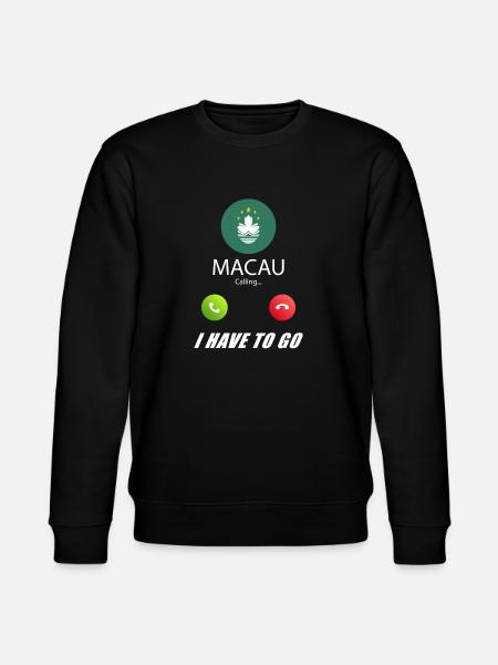 Macau calls lusiger flags saying - Stanley/Stella CHANGER Unisex Organic Sweatshirt - black