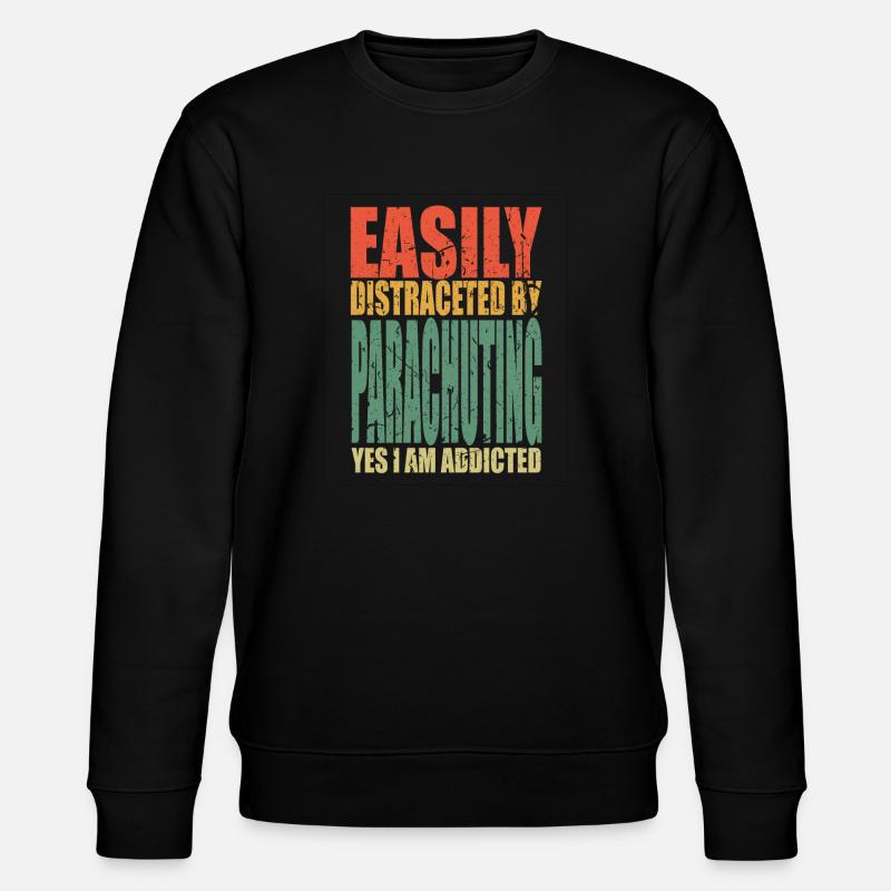 Parachutisme en disant drôle - Sweat bio CHANGER Stanley/Stella Unisexe - noir