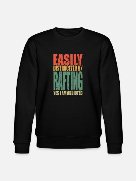 Rafting saying funny - Stanley/Stella CHANGER Unisex Organic Sweatshirt - black