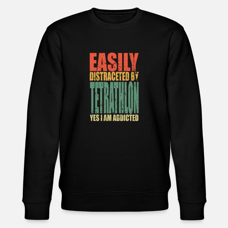 Tetrathlon dit drôle - Sweat bio CHANGER Stanley/Stella Unisexe - noir