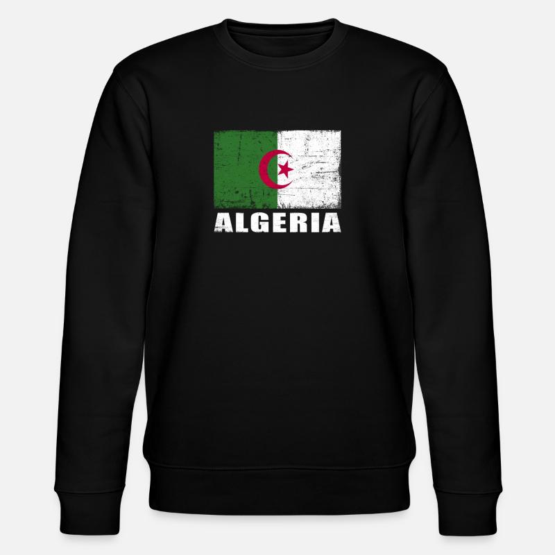 Drapeau algérien Grunge Drapeau algérien - Sweat bio CHANGER Stanley/Stella Unisexe - noir