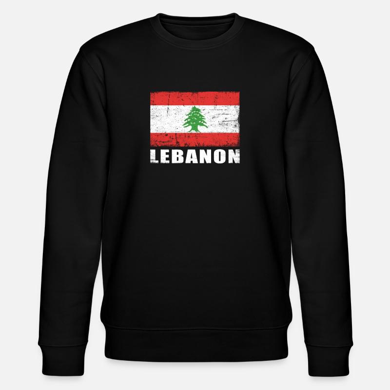 Liban Drapeau Grunge Liban Drapeau - Sweat bio CHANGER Stanley/Stella Unisexe - noir