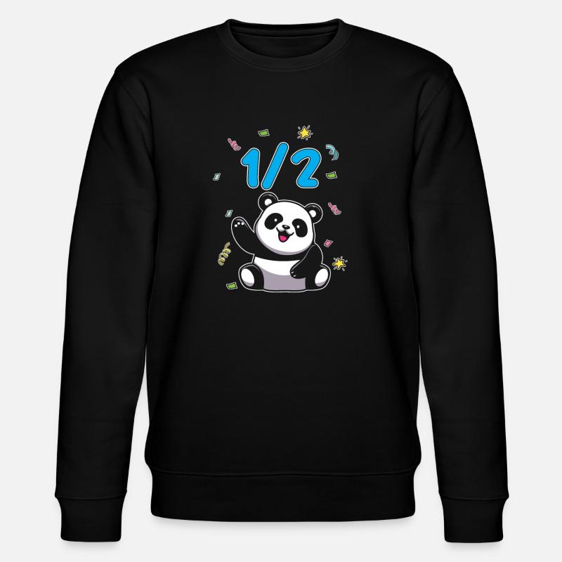 Demi-année 6 mois anniversaire Panda - Sweat bio CHANGER Stanley/Stella Unisexe - noir