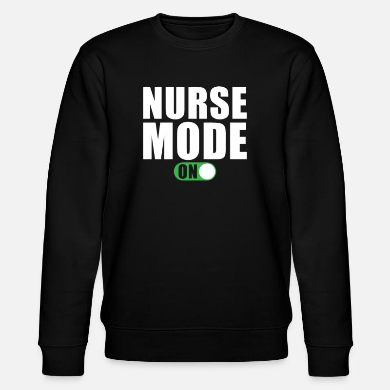 Krankenschwester Modus An Lustige - Stanley/Stella Unisex Bio-Sweatshirt CHANGER - Schwarz