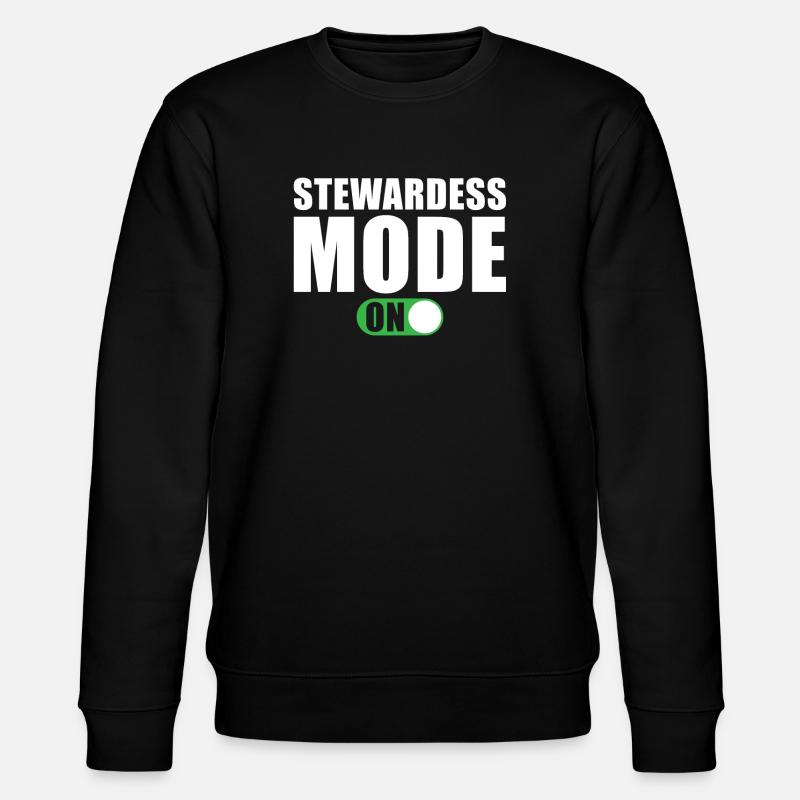 Stewardess Mode On - Stanley/Stella CHANGER Unisex Organic Sweatshirt - black