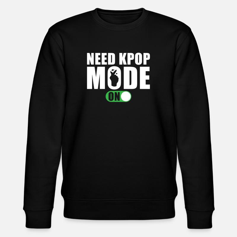 Brauche Kpop-Modus An - Stanley/Stella Unisex Bio-Sweatshirt CHANGER  - Schwarz