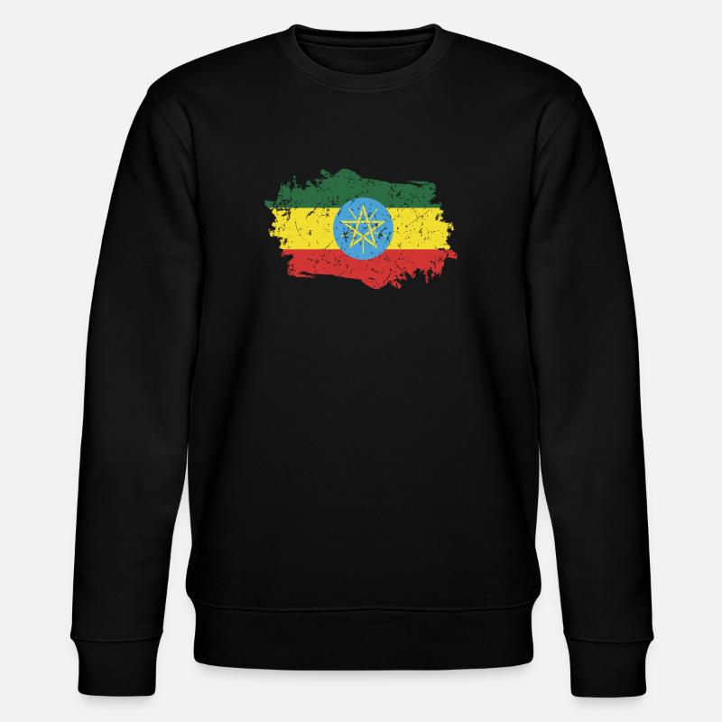 Drapeau éthiopien Grunge Drapeau éthiopien - Sweat bio CHANGER Stanley/Stella Unisexe - noir