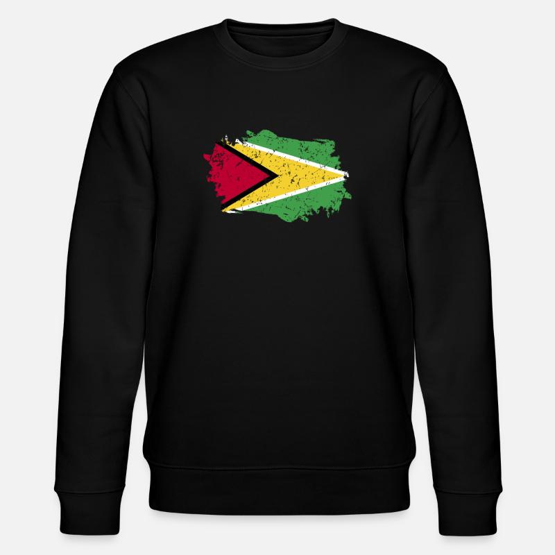 Guyana Flag Grunge Guyana Flag - Sweat bio CHANGER Stanley/Stella Unisexe - noir
