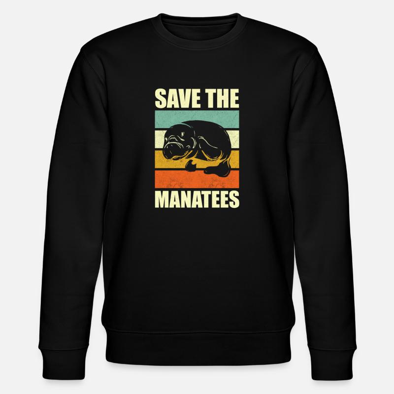 Save the Manatess - Stanley/Stella Unisex Bio-Sweatshirt CHANGER  - Schwarz