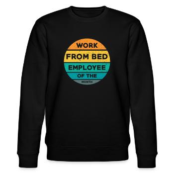 Home Office Spruch - Stanley/Stella Unisex Bio-Sweatshirt CHANGER  - Schwarz - Vorne - Nik (191cm) & Marisol (170cm)