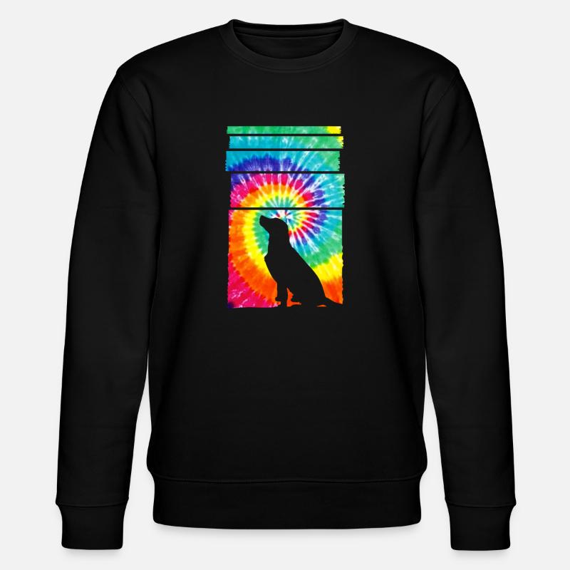 Chien Hippie Tie Dye - Sweat bio CHANGER Stanley/Stella Unisexe - noir