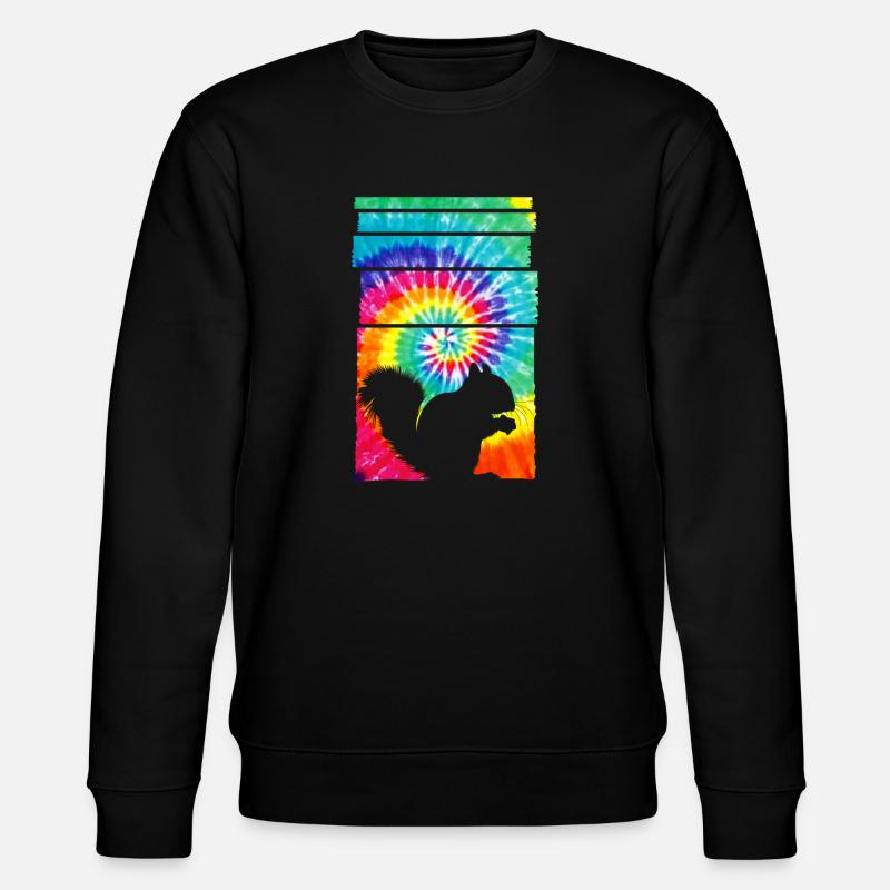 Écureuil Hippie Tie Dye - Sweat bio CHANGER Stanley/Stella Unisexe - noir