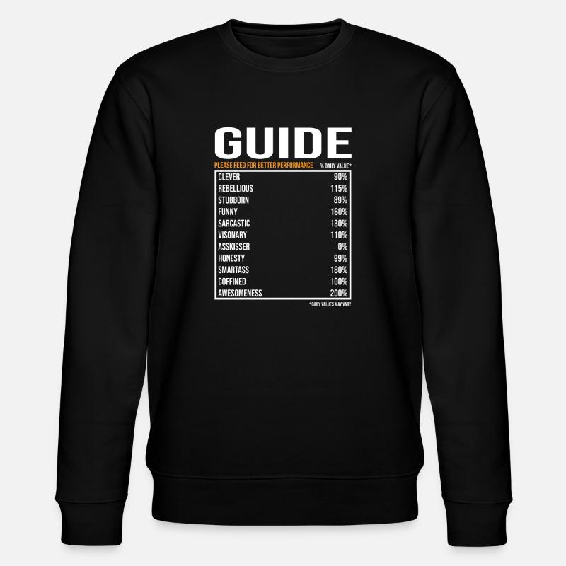 Guide Tourguide Saying - Stanley/Stella CHANGER Unisex Organic Sweatshirt - black