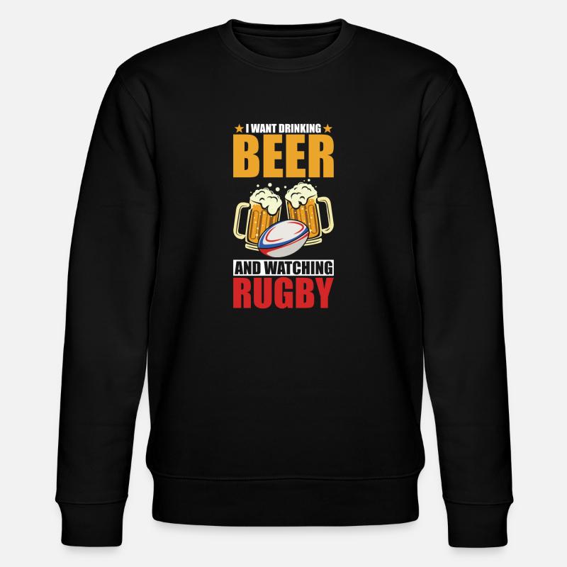 Rugby et bière - Sweat bio CHANGER Stanley/Stella Unisexe - noir