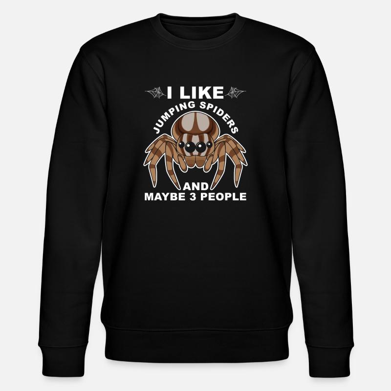Jumping Spider Saying - Stanley/Stella CHANGER Unisex Organic Sweatshirt - black