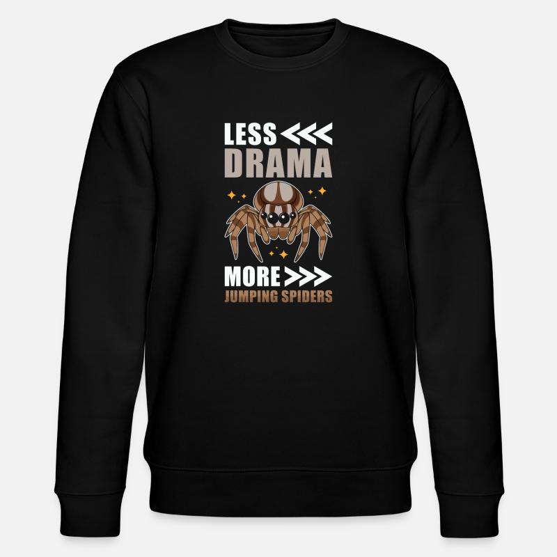 Jumping Spider Saying - Stanley/Stella CHANGER Unisex Organic Sweatshirt - black
