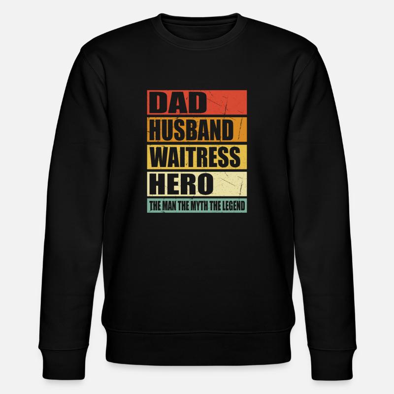 Vater Ehemann Kellnerin Held - Stanley/Stella Unisex Bio-Sweatshirt CHANGER  - Schwarz