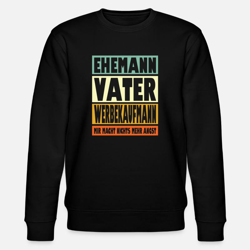 Werbekaufmann Vater Ehemann Held - Stanley/Stella Unisex Bio-Sweatshirt CHANGER  - Schwarz