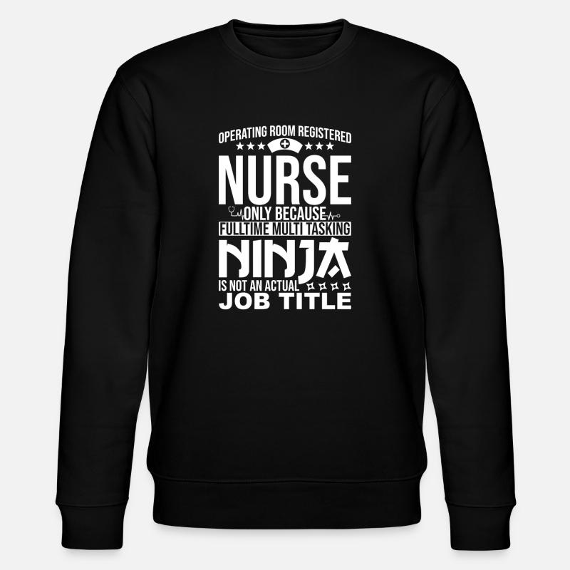 OP Krankenschwester - Stanley/Stella Unisex Bio-Sweatshirt CHANGER  - Schwarz