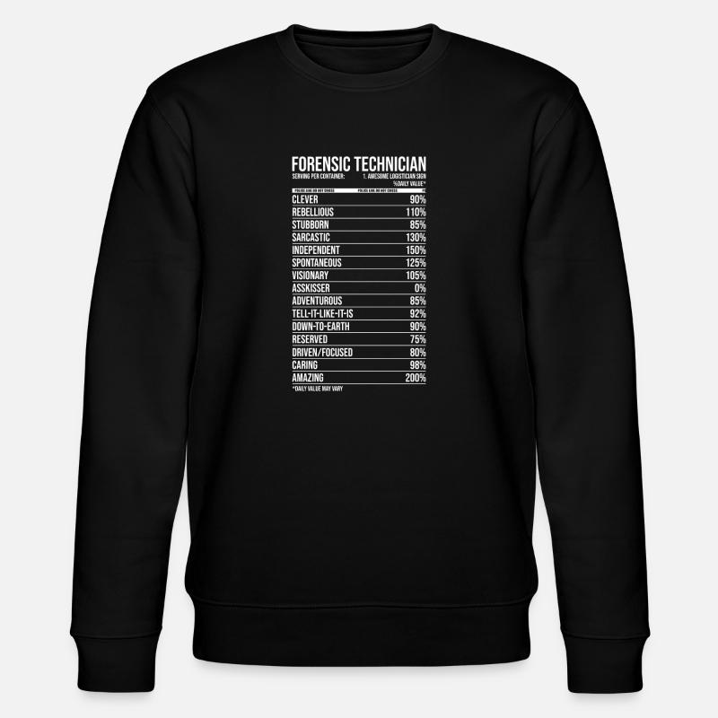 Forensic Technician - Stanley/Stella CHANGER Unisex Organic Sweatshirt - black
