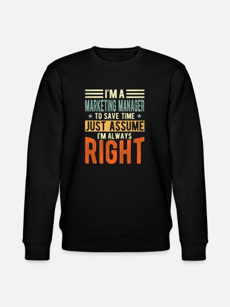 Marketing Manager - Stanley/Stella CHANGER Unisex Organic Sweatshirt - black