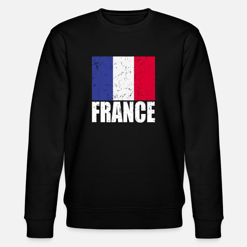Français drapeau - Sweat bio CHANGER Stanley/Stella Unisexe - noir