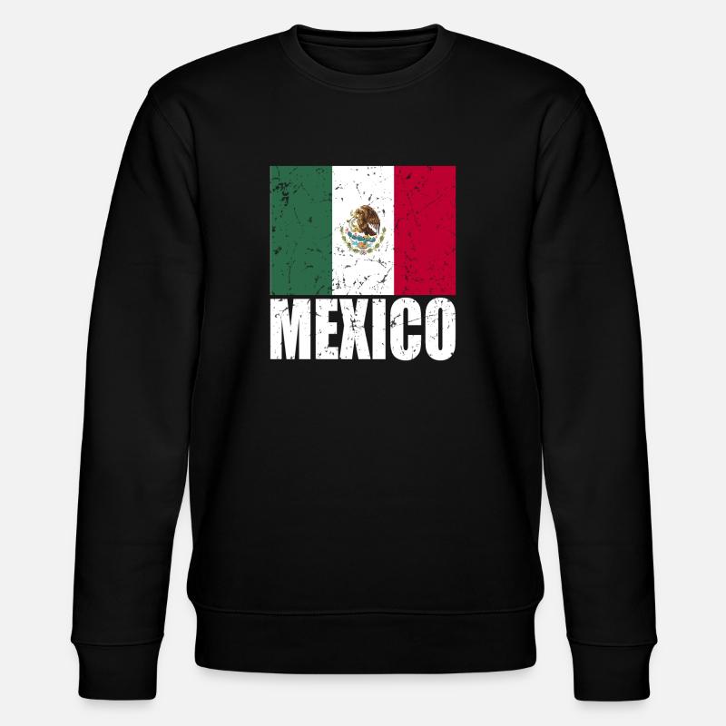Mexiko Fahne - Stanley/Stella Unisex Bio-Sweatshirt CHANGER  - Schwarz