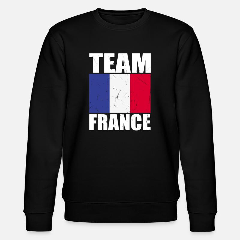 Team Frankreich Fußball - Stanley/Stella Unisex Bio-Sweatshirt CHANGER  - Schwarz