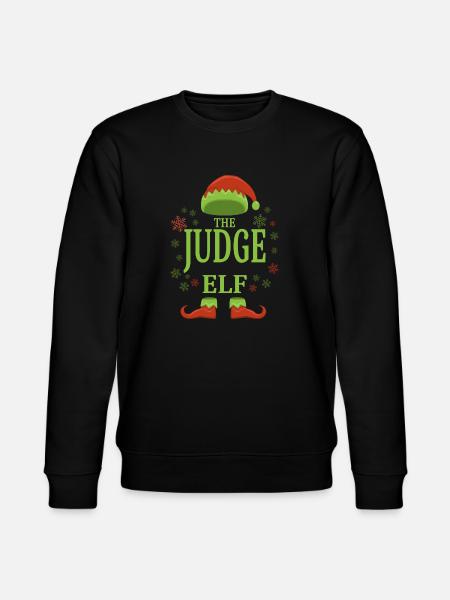 Judge Christmas Elf - Stanley/Stella CHANGER Unisex Organic Sweatshirt - black
