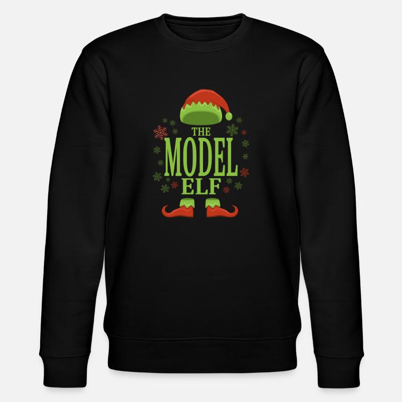 Model Weihnachtself - Stanley/Stella Unisex Bio-Sweatshirt CHANGER  - Schwarz