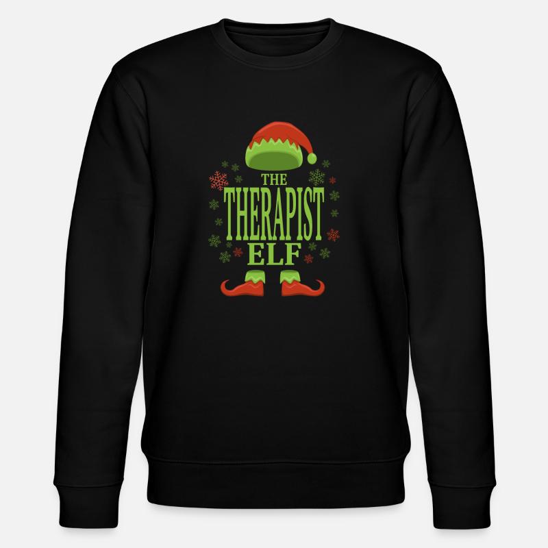 Thérapeute Elfe de Noël - Sweat bio CHANGER Stanley/Stella Unisexe - noir
