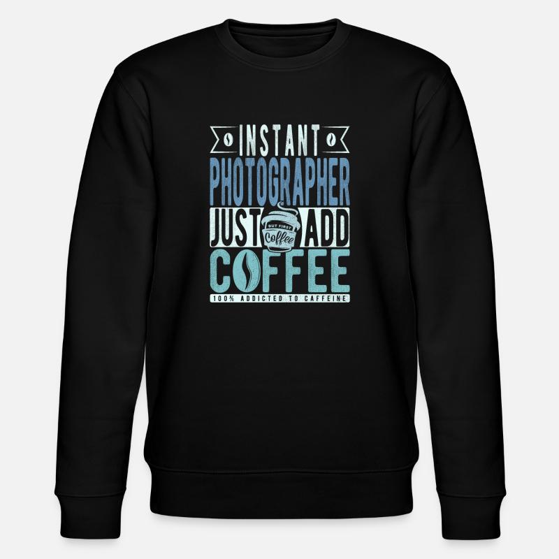 Photographe Café Dicton - Sweat bio CHANGER Stanley/Stella Unisexe - noir
