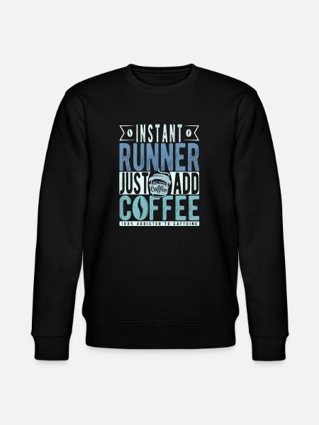 Runner Coffee Quote - Stanley/Stella CHANGER Unisex Organic Sweatshirt - black