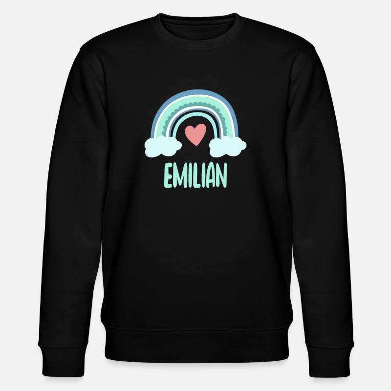 Nom émilien Rainbow Baby - Sweat bio CHANGER Stanley/Stella Unisexe - noir
