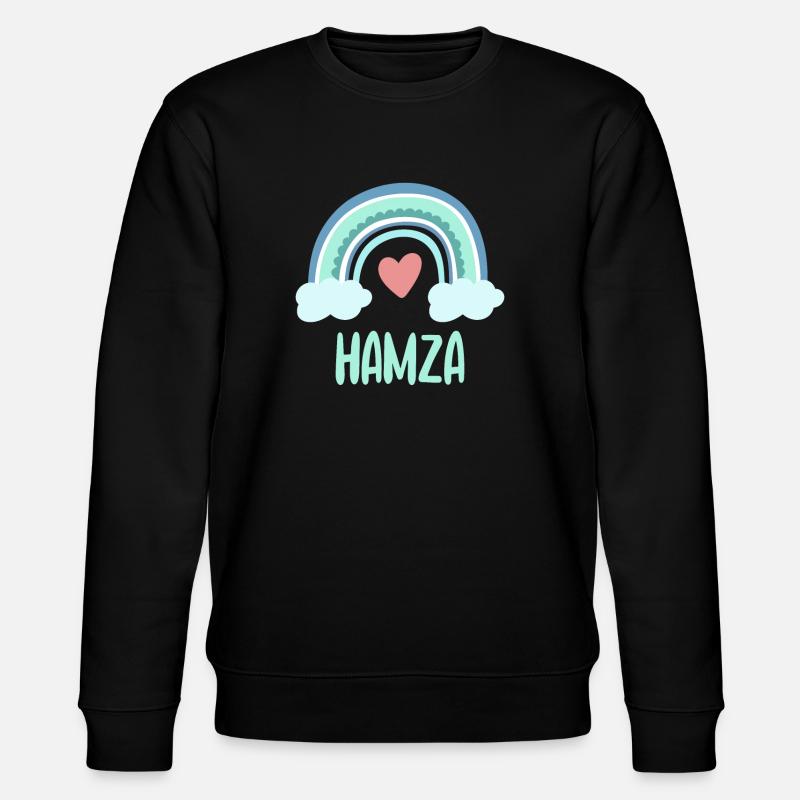 Hamza Name Regenbogen Baby - Stanley/Stella Unisex Bio-Sweatshirt CHANGER  - Schwarz