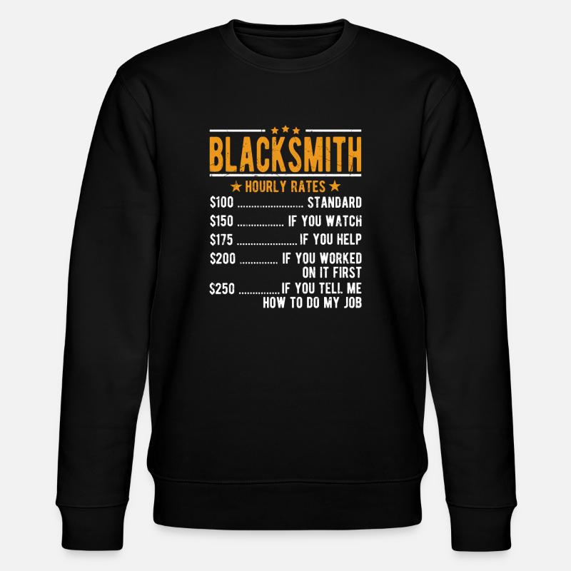 Blacksmith hourly wage - Stanley/Stella CHANGER Unisex Organic Sweatshirt - black