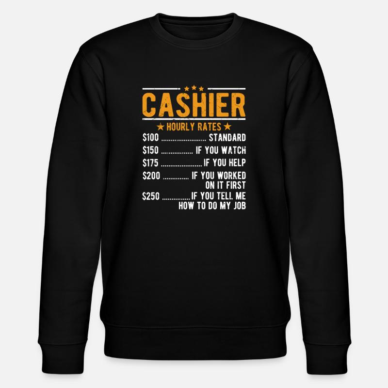 Caissier Salaire horaire - Sweat bio CHANGER Stanley/Stella Unisexe - noir