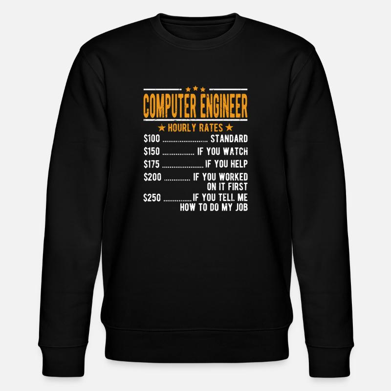 Computertechniker Stundenlohn - Stanley/Stella Unisex Bio-Sweatshirt CHANGER  - Schwarz