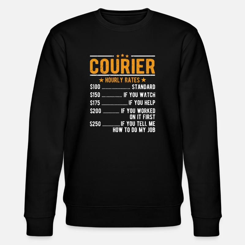 Courier hourly wage - Stanley/Stella CHANGER Unisex Organic Sweatshirt - black